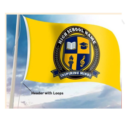 FLAG WITH LOGO & NAME  20*36 INCH