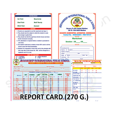 REPORT CARD 270GSM PAPER BOTH SIDE